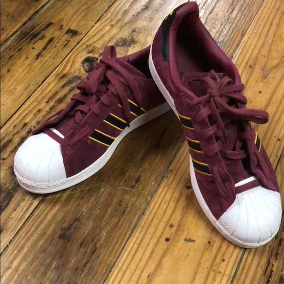 adidas superstar maroon